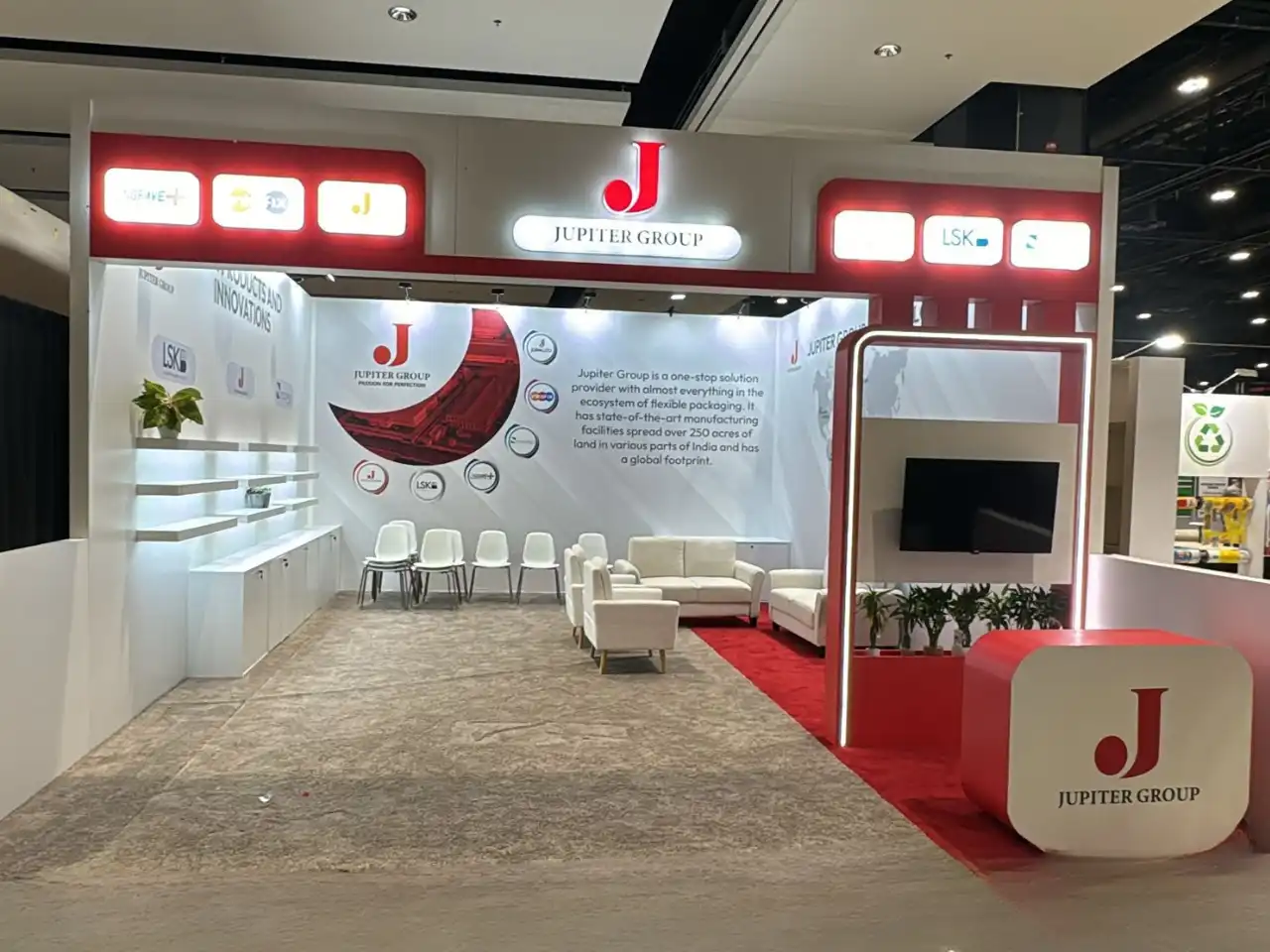 Pack Expo 2024 USA trade show booth design Jupiter Group